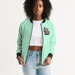Load image into Gallery viewer, Women's Mint Bomber Jacket