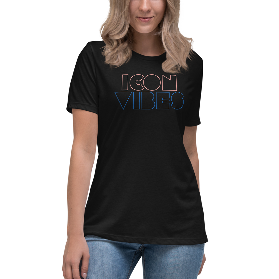 Women's Relaxed Tee - Neon Outline Logo